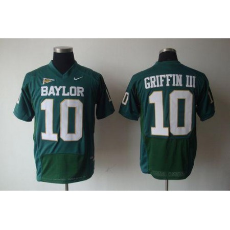 Bears #10 Robert Griffin III Green Stitched NCAA Jersey