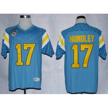 Bruins #17 Brett Hundley Blue PAC-12 Patch Stitched NCAA Jersey