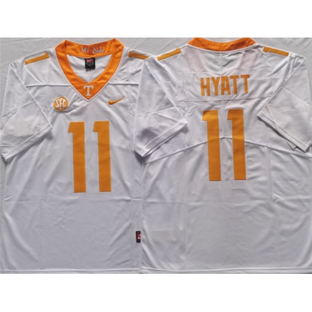 Tennessee Volunteers #11 HYATT White Stitched Jersey