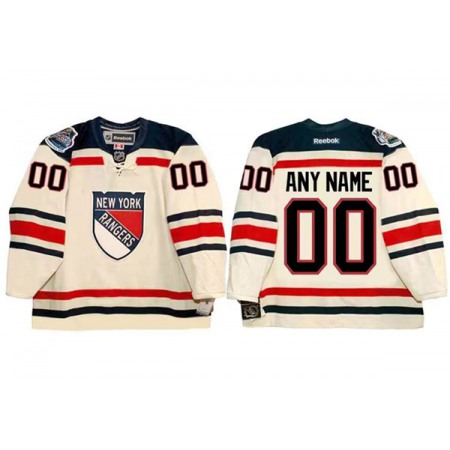 Men's New York Rangers Custom White Stitched Jersey