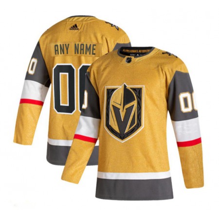 Men's Vegas Golden Knights Custom Gold Stitched Jersey