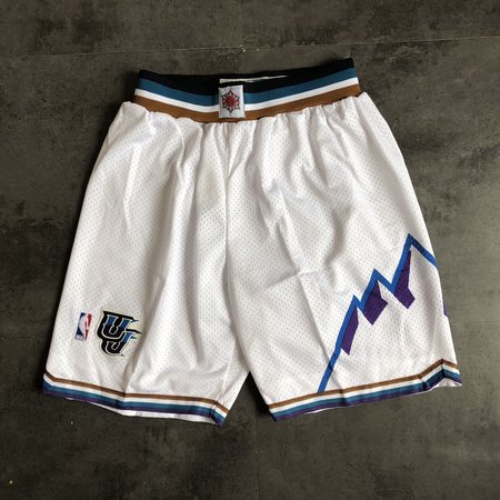 Utah Jazz White Shorts